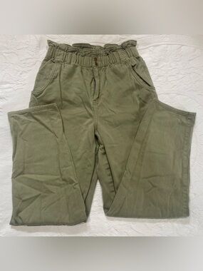 H&M Olive Green Straight-Leg Pants